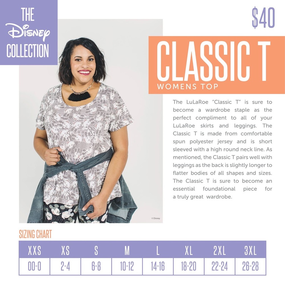 LuLaRoe Disney Classic T, Size L - Picture 5 of 5